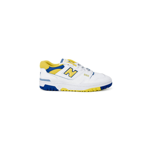 New Balance Women Sneakers - Yellow Faux Leather Lace-Up Shoes