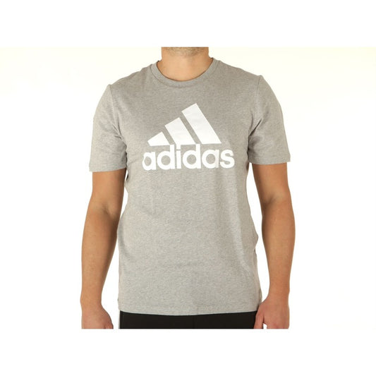 T-shirt imprimé gris Adidas pour homme – 100 % coton, confort printemps/été