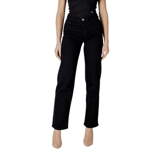 Jeans Ichi pour femme – Denim stretch noir pour le printemps/été