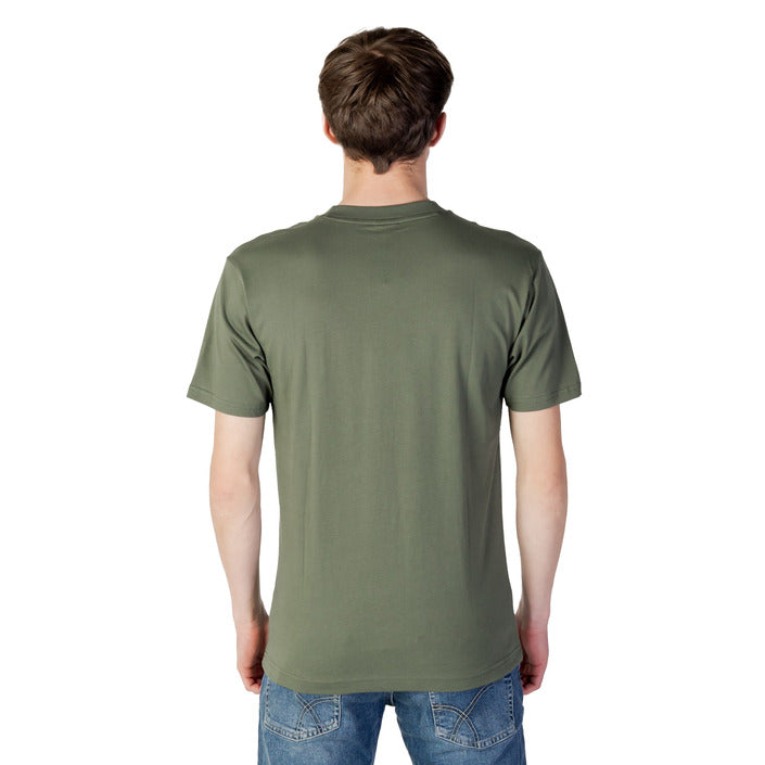T-shirt New Balance pour homme - T-shirt à manches courtes en coton vert avec poche