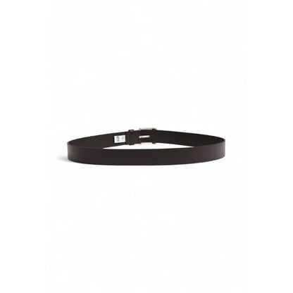 Boss Men Belt – Brown 100% Leather Buckle Belt  Designer Fall/Winter Accessory