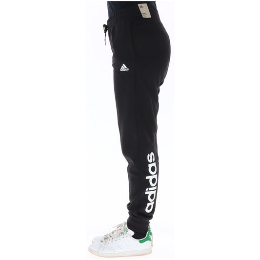 Pantalon noir imprimé Adidas pour femme | Pantalon à lacets avec poches automne/hiver