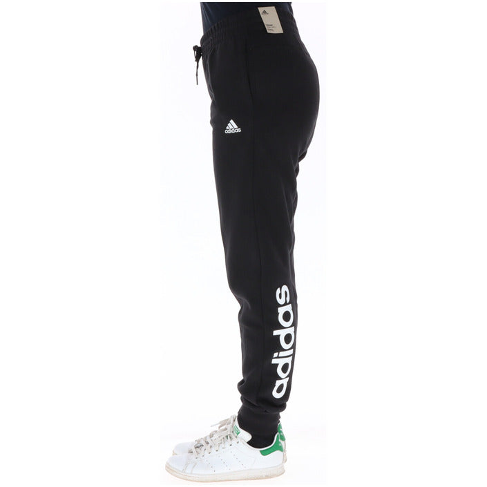 Adidas Women’s Printed Black Trousers | Lace-Up Fall/Winter Pants with Pockets