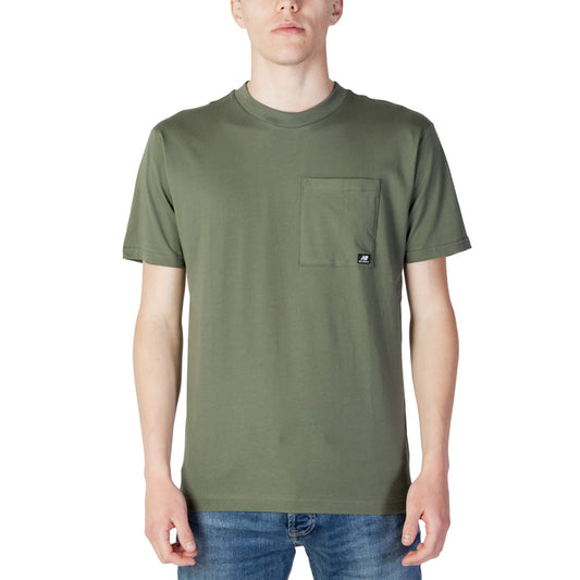 T-shirt New Balance pour homme - T-shirt à manches courtes en coton vert avec poche