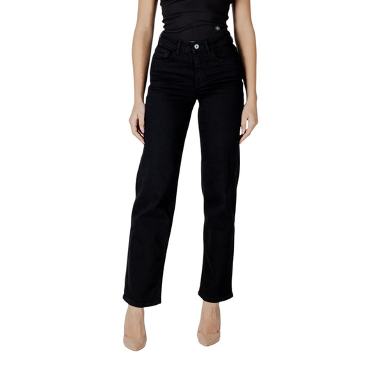Jeans Ichi pour femme – Denim stretch noir pour le printemps/été